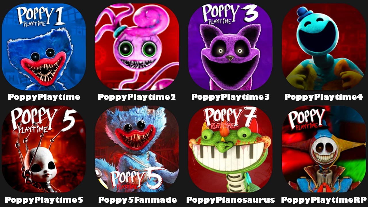 Poppy Playtime Chapter 5 All Endings , Poppy Playtime Chapter 1 To 7,Poppy Playtime Chapter 4 Mobile