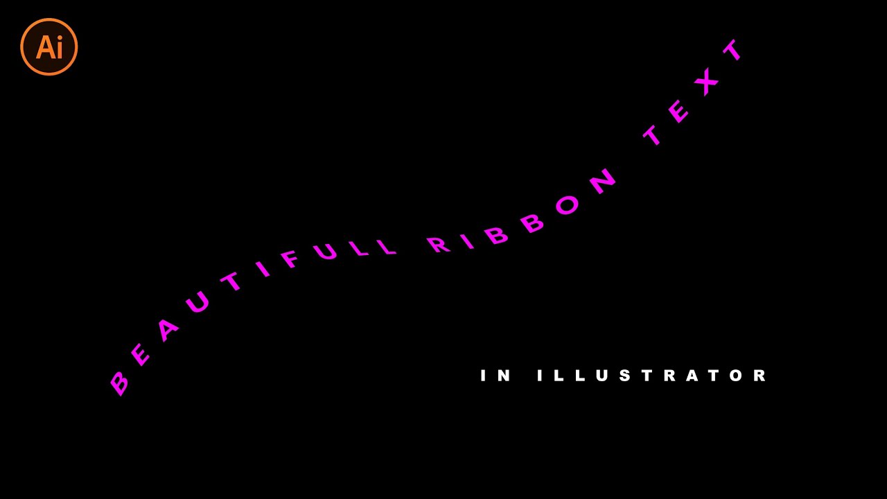 How to Create Ribbon Text Effect in Adobe Illustrator | Easy Illustrator Typography Tutorial