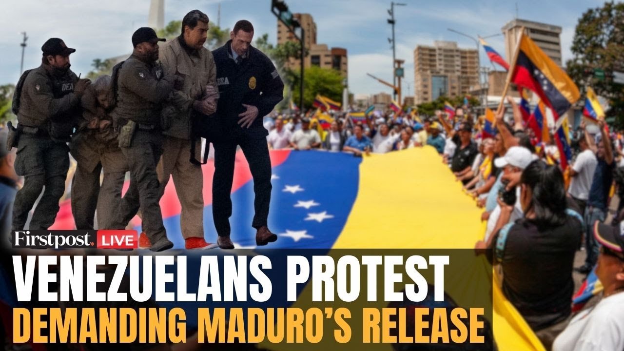 LIVE | Massive Caracas March for Maduro & Cilia Flores: Protest Demands Their Release | Firstpost