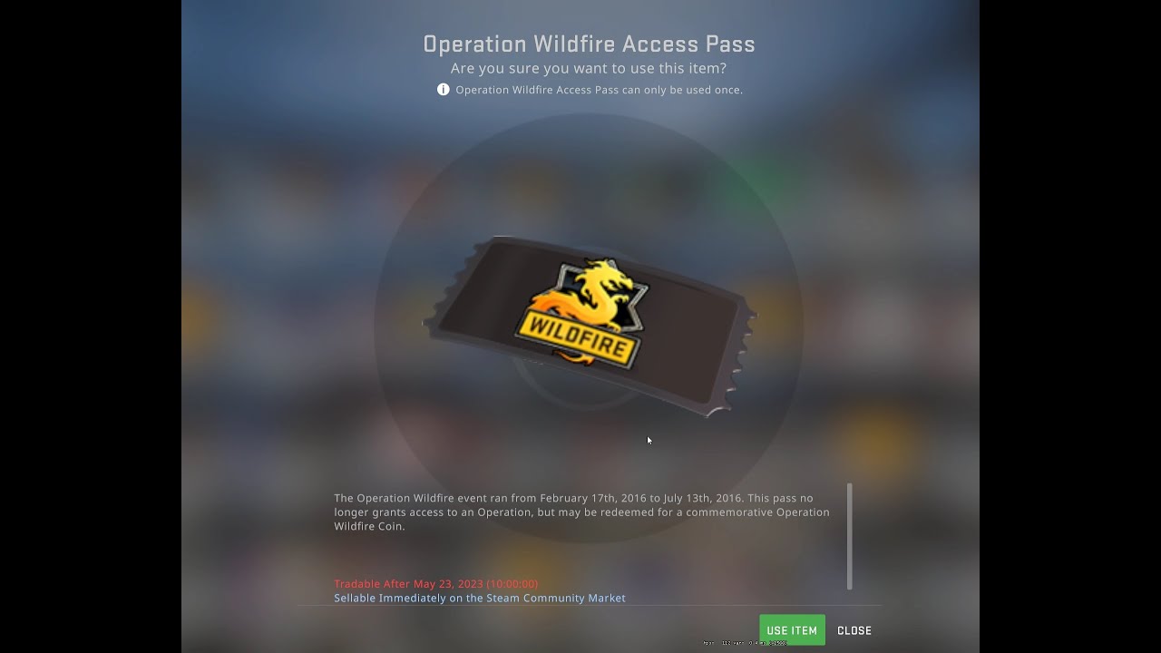 Operation Wildfire Access Pass 2023