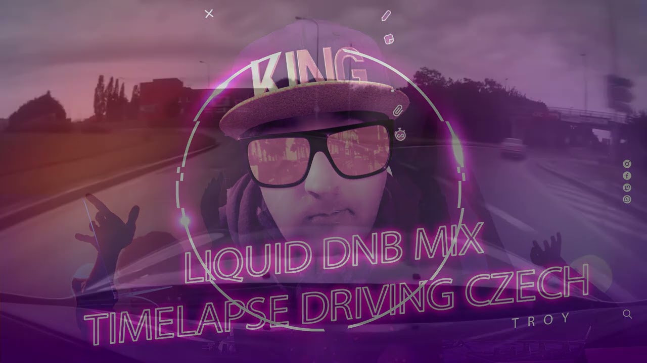 Liquid dnb mix & timelapse driving czech