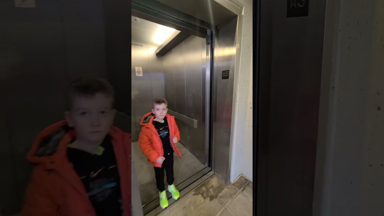 Wheaton Plaza elevator with windows, Wheaton MD