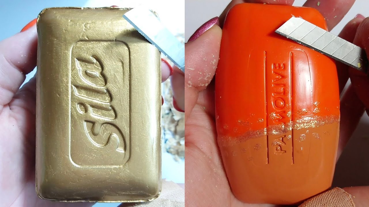 Soap Carving ASMR Relaxing Sounds no talking Satisfying ASMR Video #soapcarving #soapcuttingvideo