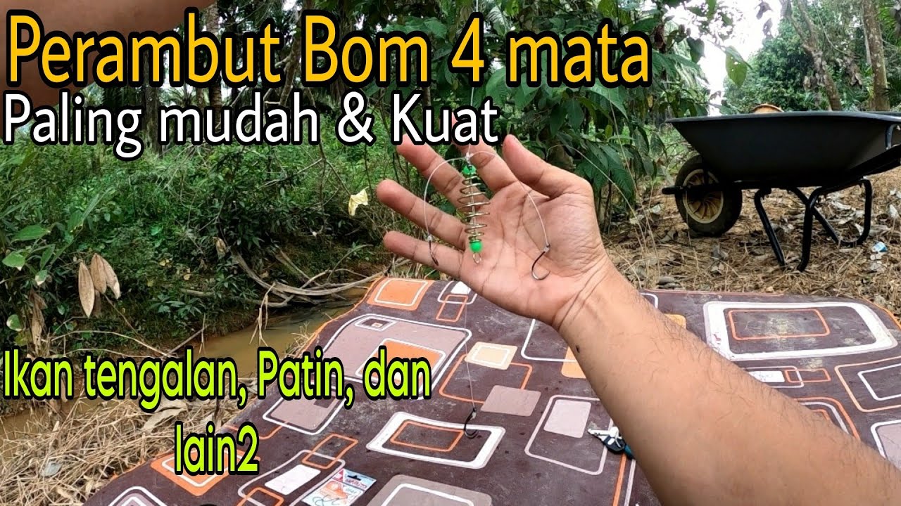 Cara Buat Perambut Bom Paling mudah & Kuat ( Memancing Tengalan Sungai Pahang)