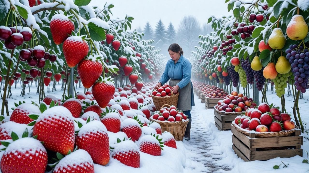 Peaceful Farm Life in the Countryside – Grapes, Cherries & Lush Fruit Gardens