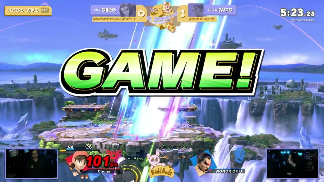 The BuddBuds Local #27: Losers Semis - Chugs (Hero) Vs. Zacto (Kazuya) SSBU