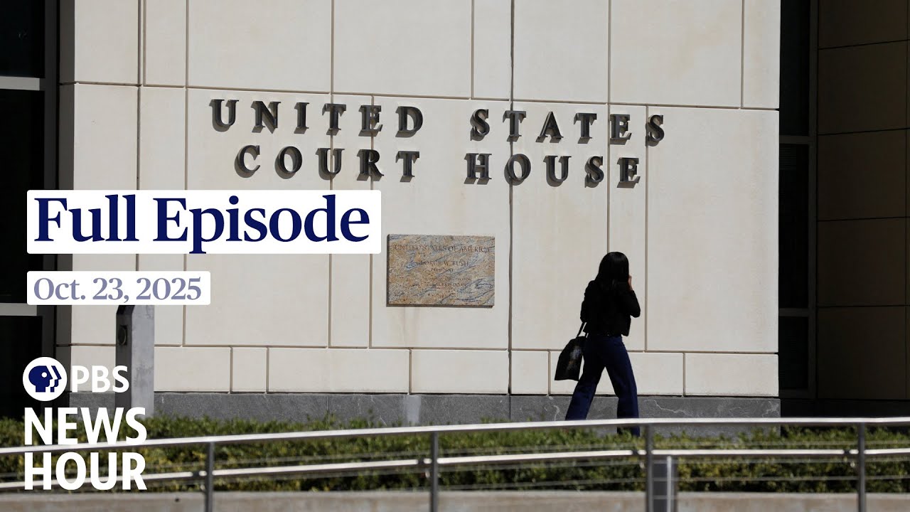 PBS News Hour live episode, Oct. 23, 2025