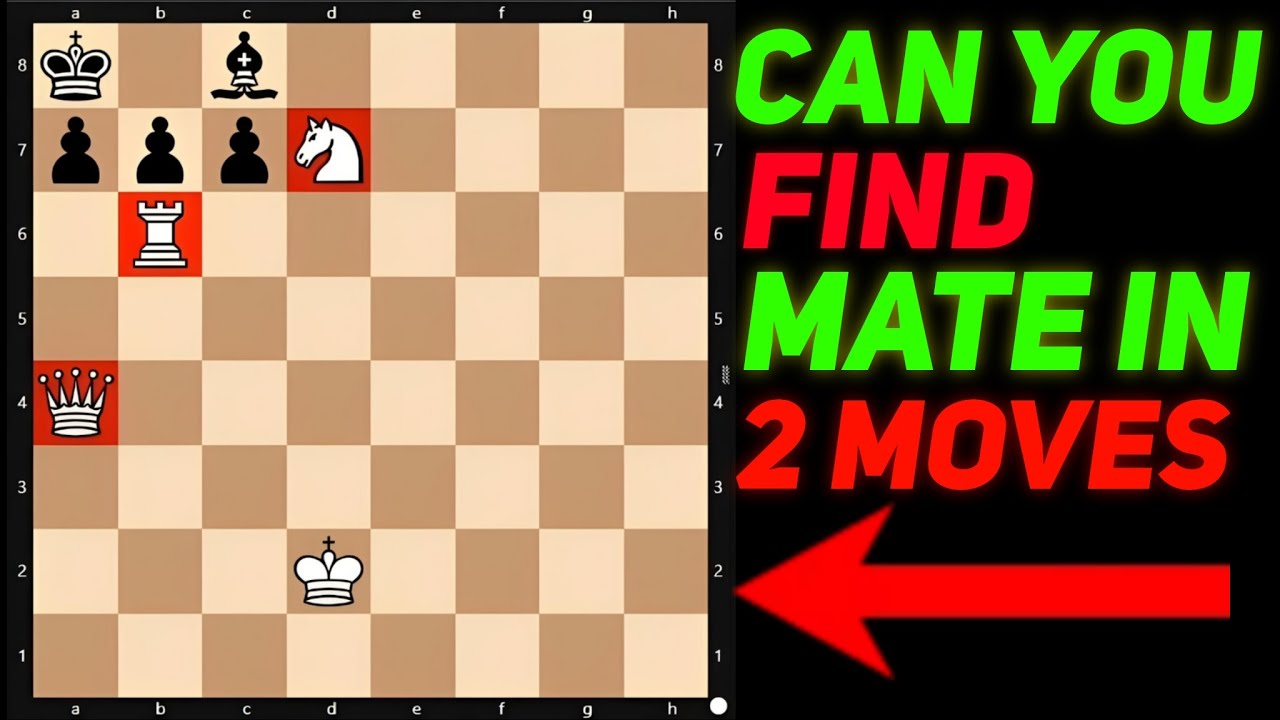 🔥Самая сложная задача на мат в 2 хода 🧩 #шахматы #шахматнаяголоволомка #шахматнаятактика #шахматн...