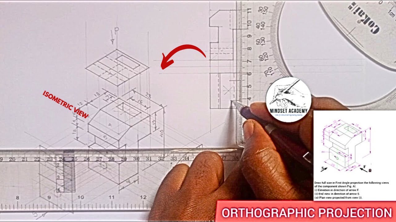 HOW TO USE A QUADRANT TO ARRANGE VIEWS IN ORTHOGRAPHIC PROJECTION  EXPLAINED.