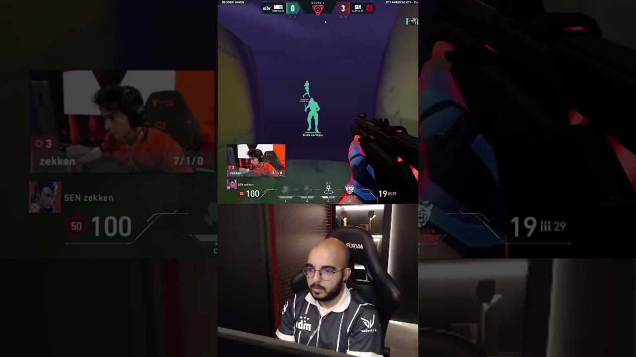 Sacy Can&rsquo;t Believe Zekken&rsquo;s INSANE ACE vs MIBR! | VCT Highlight !! #valorant #valorantclips #gaming