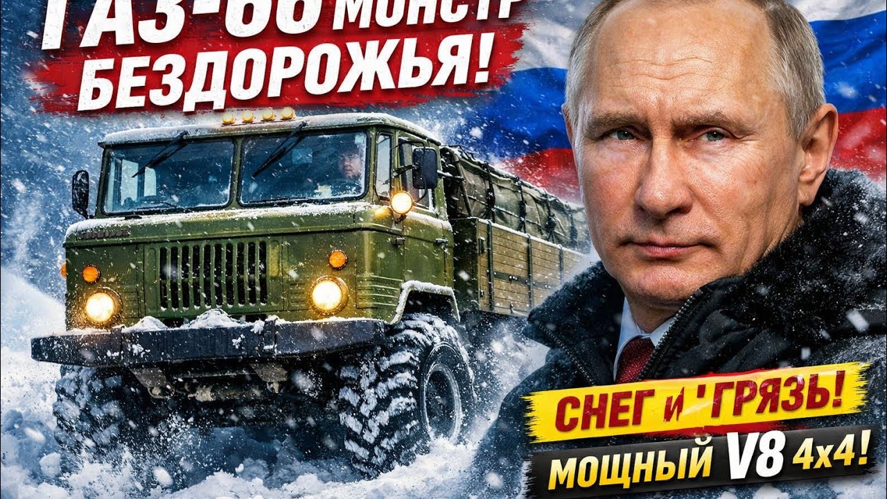 GAZ-66 ШОКИРУЕТ! Легендарный монстр бездорожья рвёт снег и грязь | Экстремальный тест 4x4