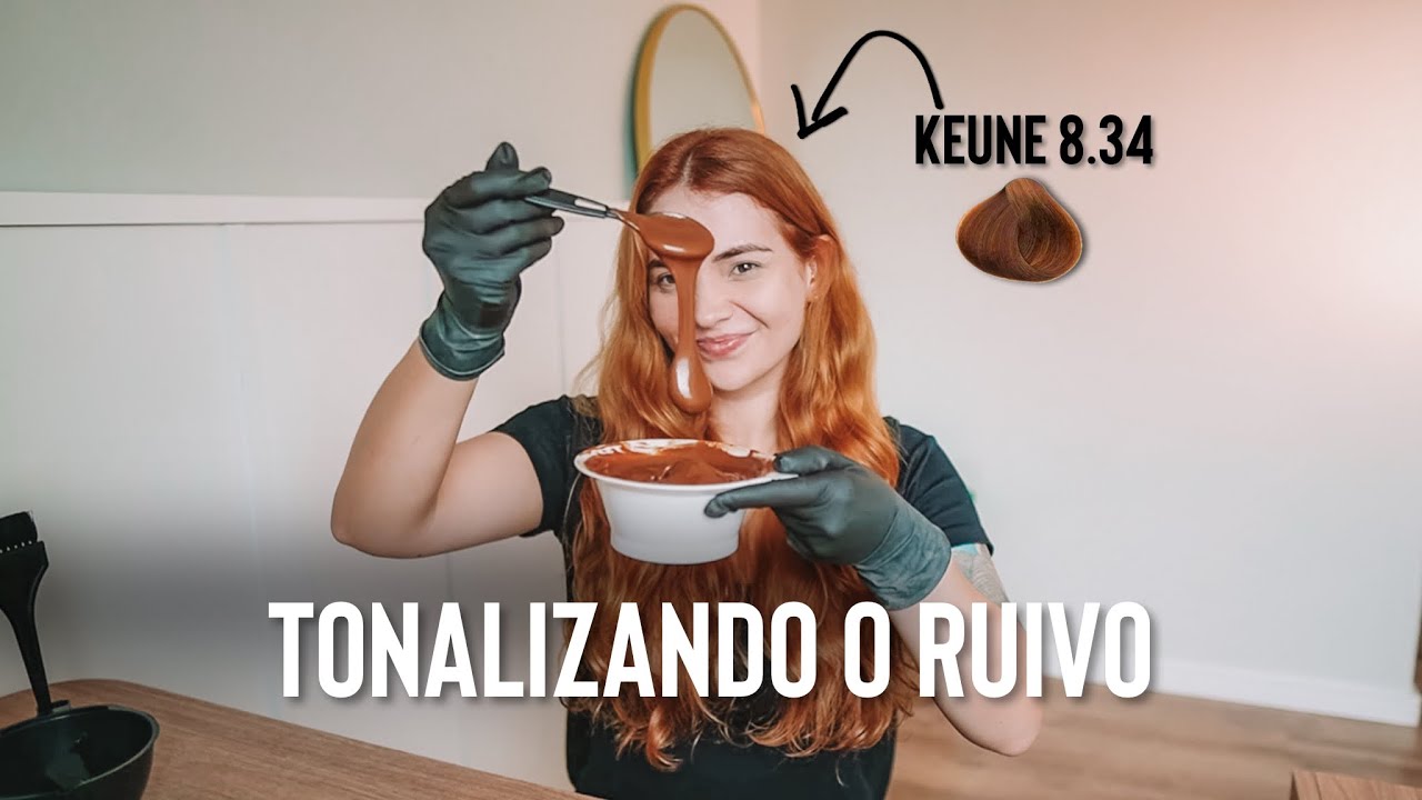 PRIMEIRA VEZ TONALIZANDO O RUIVO KEUNE 8.34