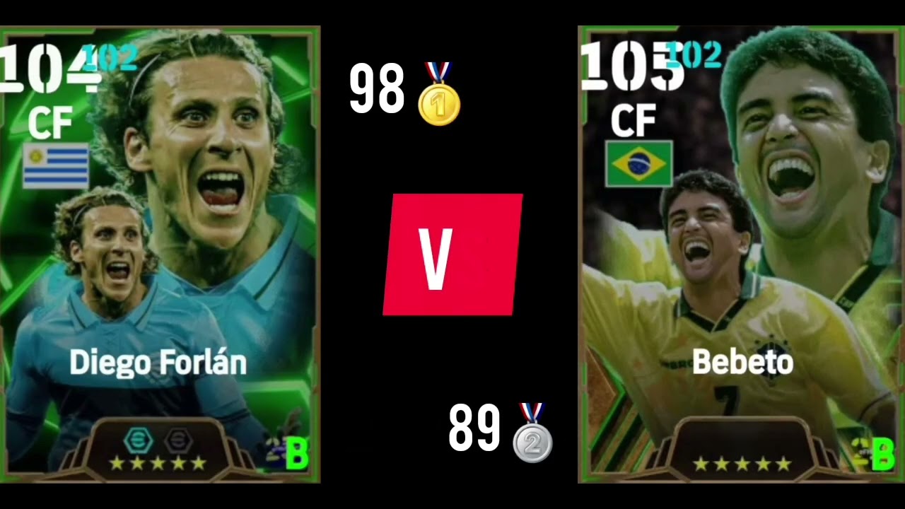 Comparison of Diego Forlan and Bebeto on efootball mobile.Stay with us until the end of the video&hearts;️