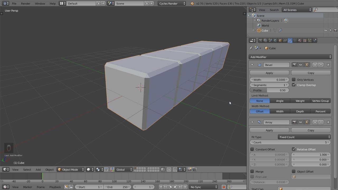 How to use Modifiers in Blender 2.7