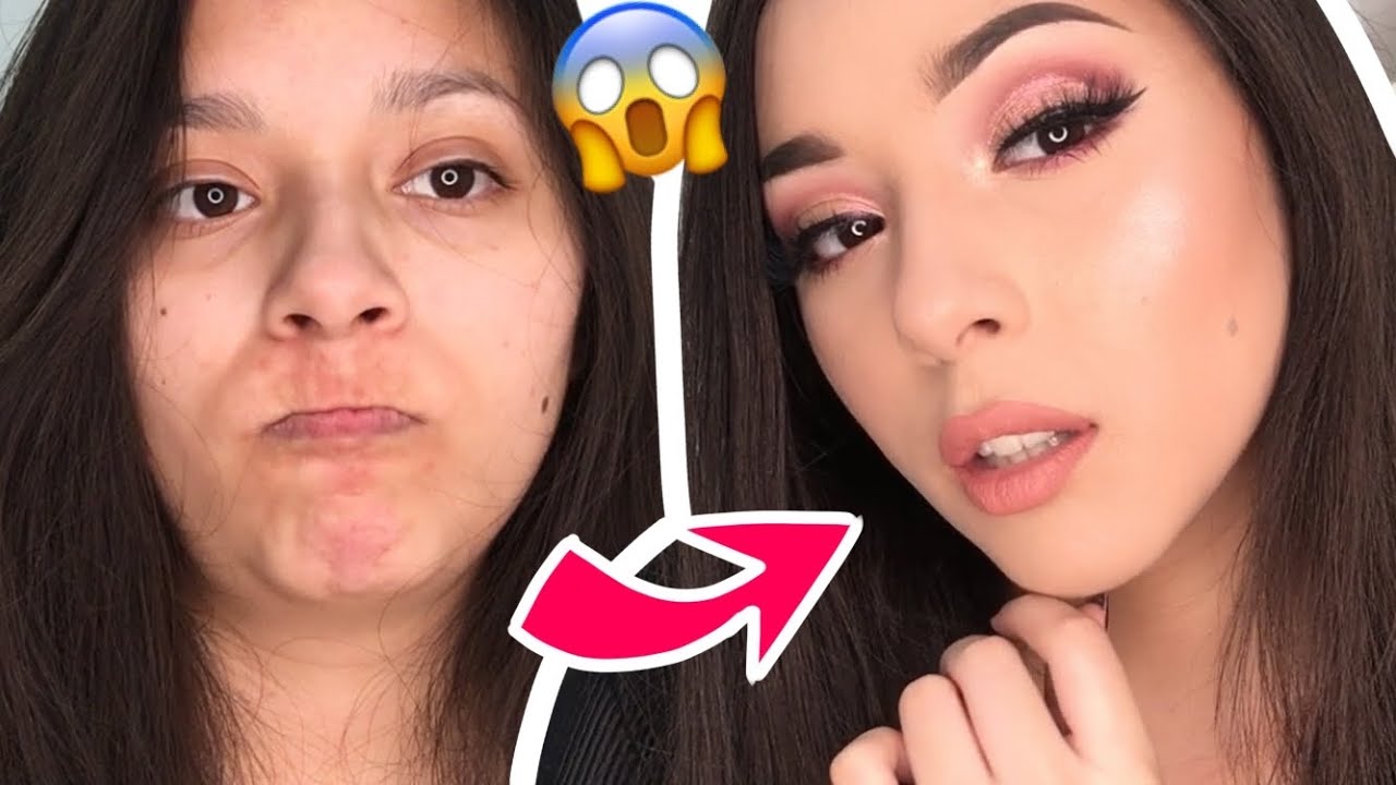 SUPER TRANSFORMACIÓN CON MAQUILLAJE 😳