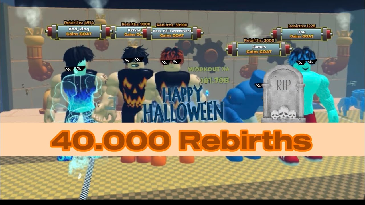40 000 ВОЗРОЖДЕНИЙ) в симуляторе Strongman Roblox