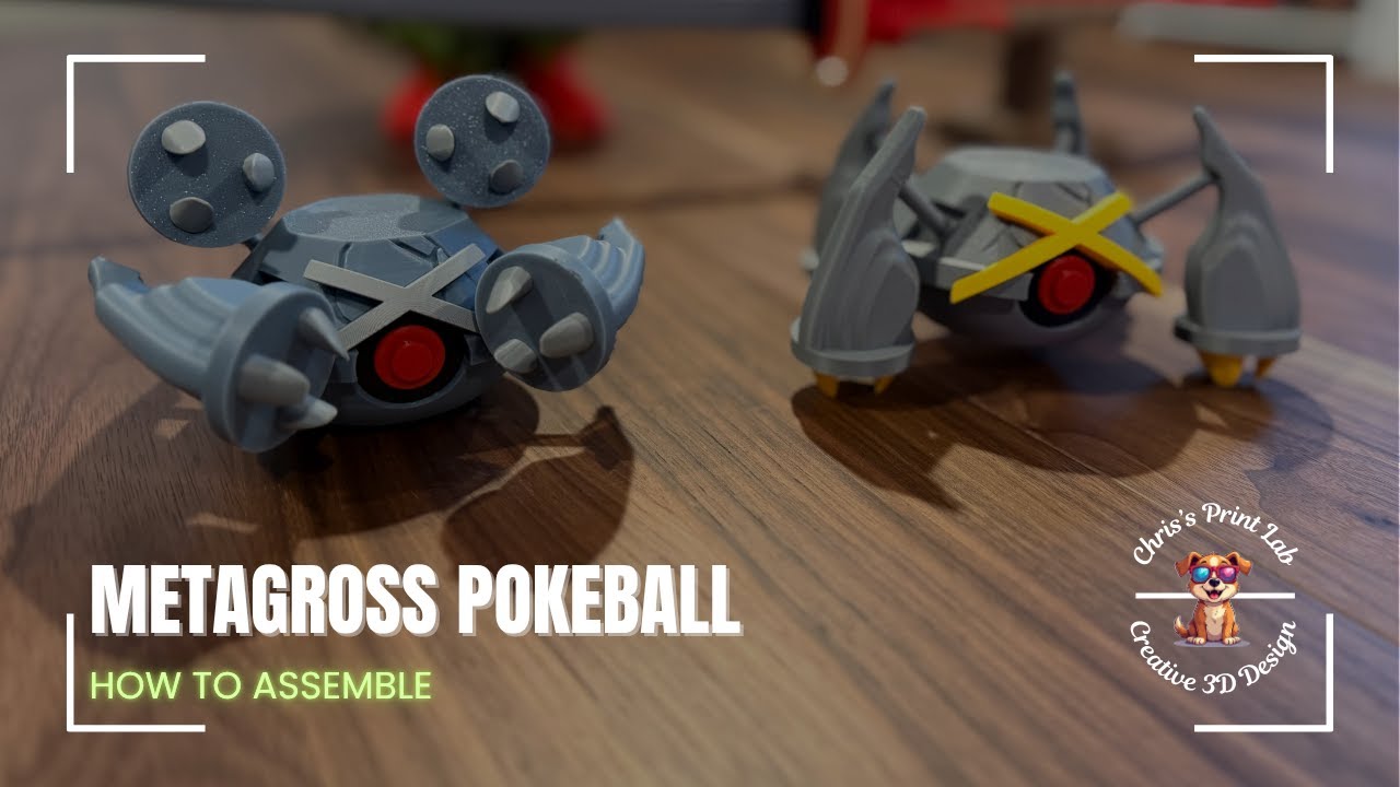 🔩 Assemble the Power of Metagross! | 3D Printed Pokéball Build Tutorial ⚙️