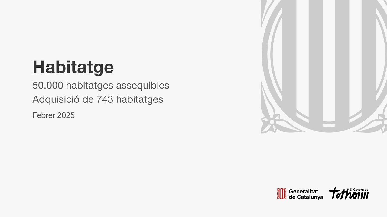 Compareixença per informar del seguiment del Pla 50.000 habitatges