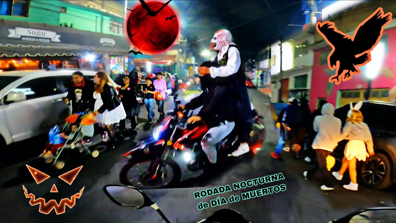 RODANDO en MOTO por las CALLES el DIA de MUERTOS en la CDMX