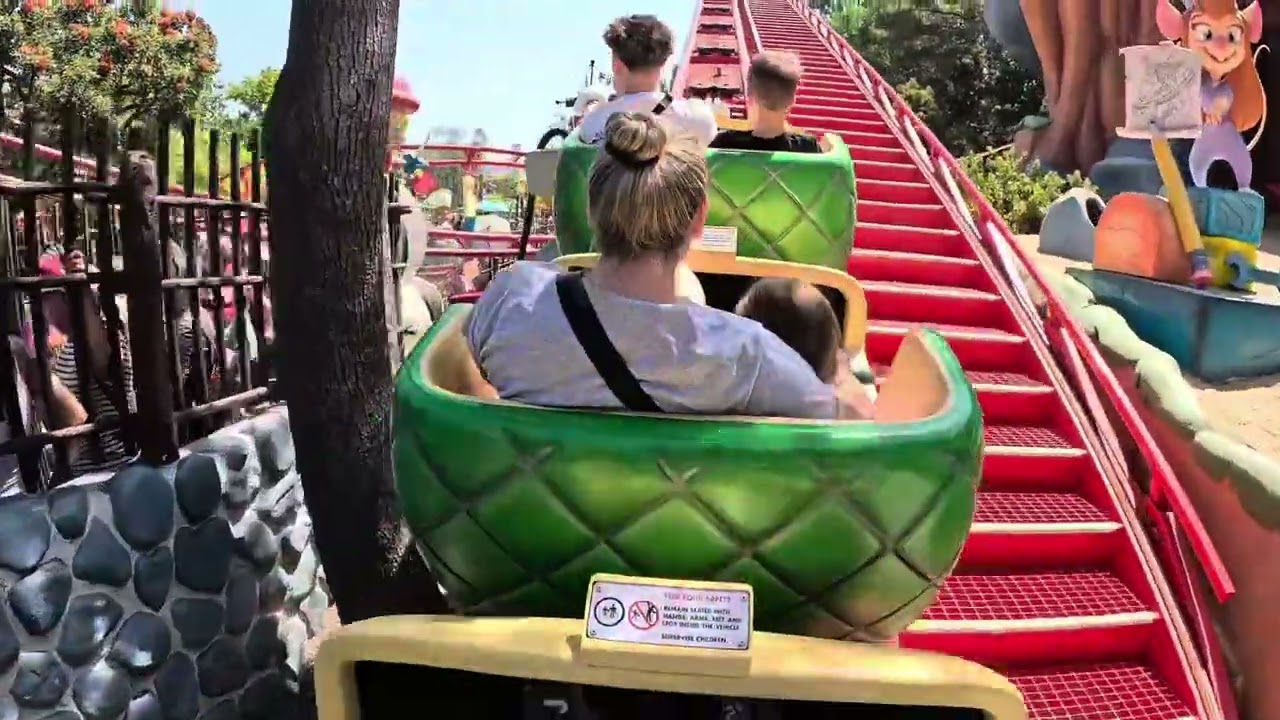 Riding the Gadget Coaster in Disneyland