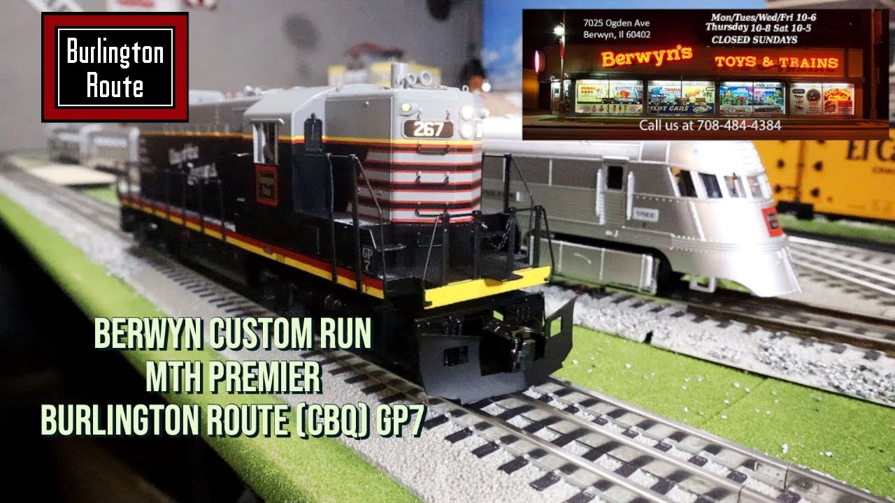 Berwyn's Toys and Trains - Uncataloged MTH Premier Burlington Route GP7 - Exclusive Review