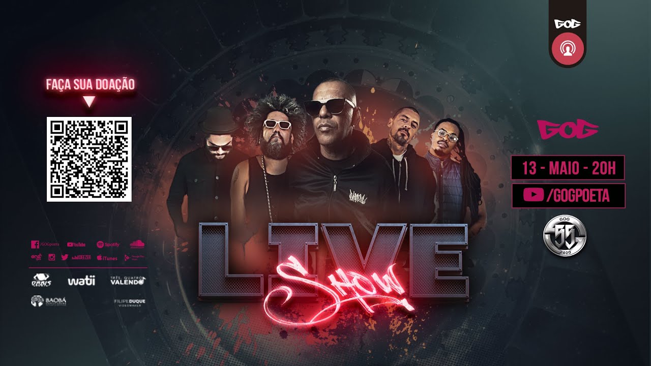 LIVE SHOW GOG -  Inscreva-se no Canal/Ative as Notificações / Doações até 15/05 - (Link na Descrição
