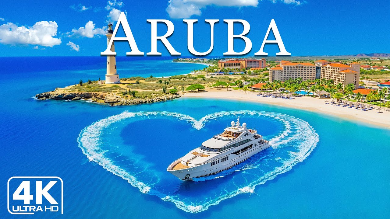ARUBA 4K DRONE FOOTAGE | Turquoise Caribbean Shores of the One Happy Island