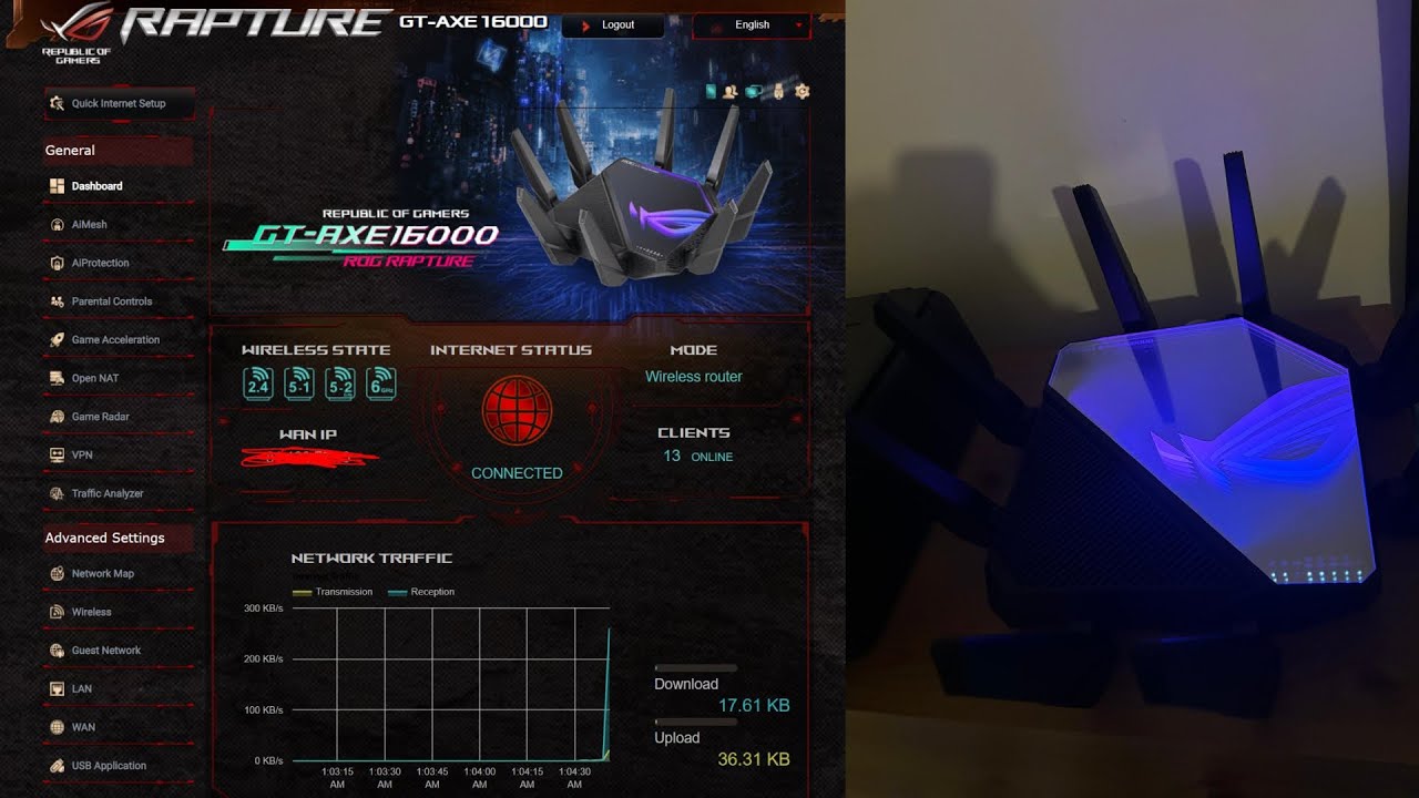 Распаковка, настройка и обзор игрового роутера ASUS ROG Rapture GT AXE16000 с четырьмя диапазонами WiFi 6E