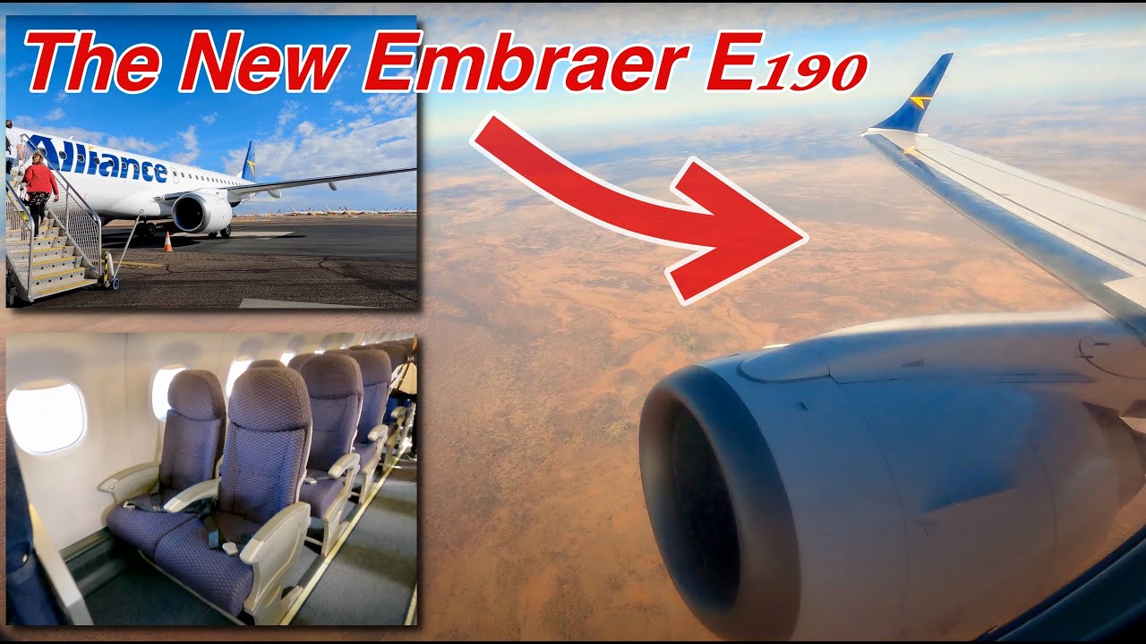 Onboard the new QantasLink Embraer E190 from Alice Springs to Darwin.