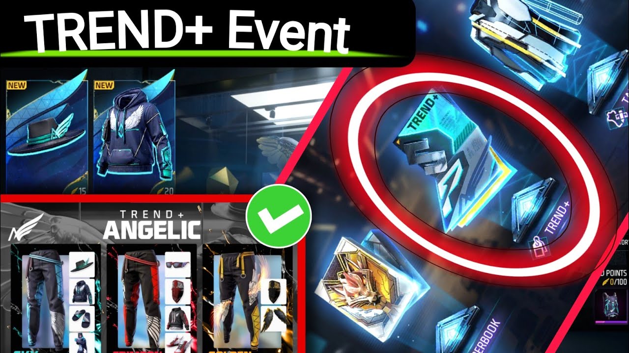 What is Angelic Trend+ mein Angelic bundle kaise milega ? Free Fire Trend plus Angelic Trend+ bundle