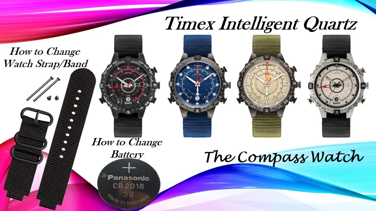 How to change battery and Strap/Band for Timex intelligent quartz | The Compass Watch