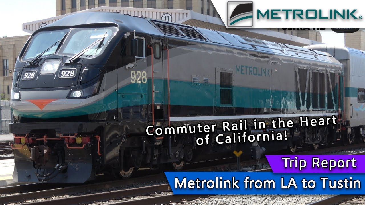 [4K] Пригородная железная дорога в самом сердце Калифорнии! Metrolink из Лос-Анджелеса в Тастин |...