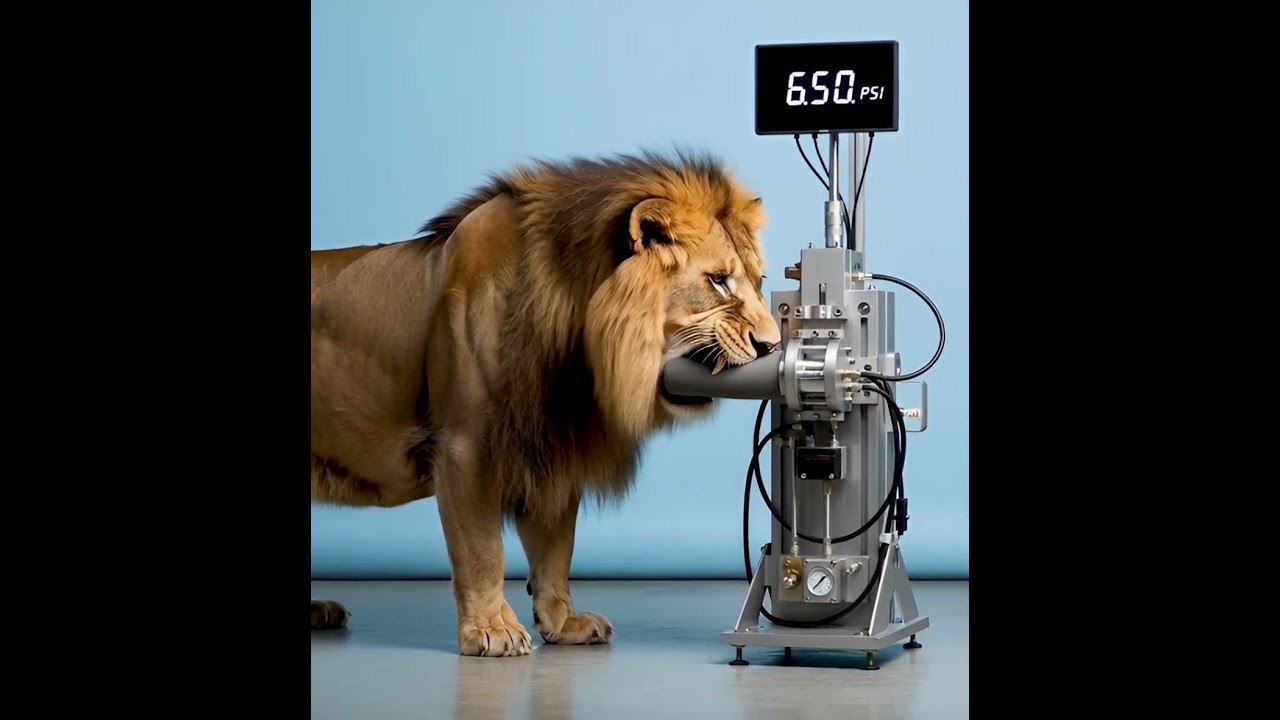 Lion vs tiger bite force test 😲 