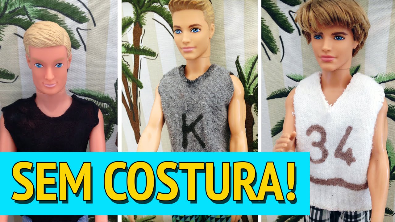 Blusa para o Ken da Barbie utilizando meias! Como fazer?