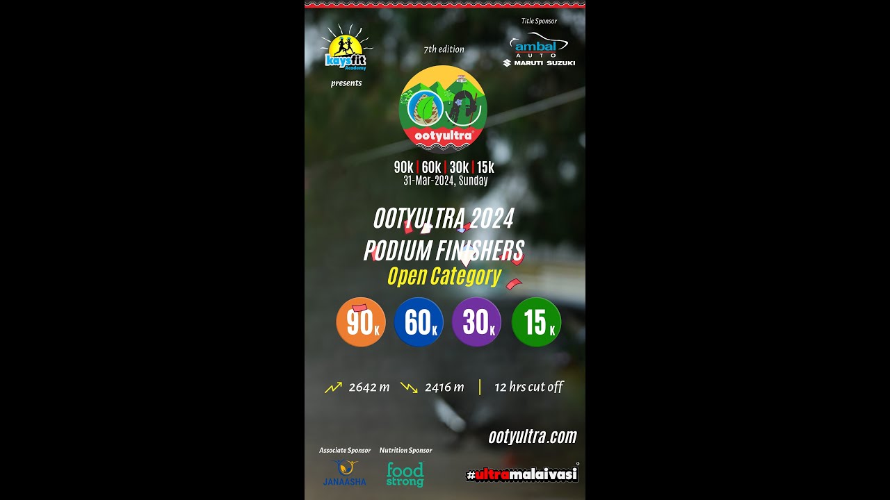 Ambal Auto OOTYULTRA 2024 PODIUM FINISHERS (Open Category)