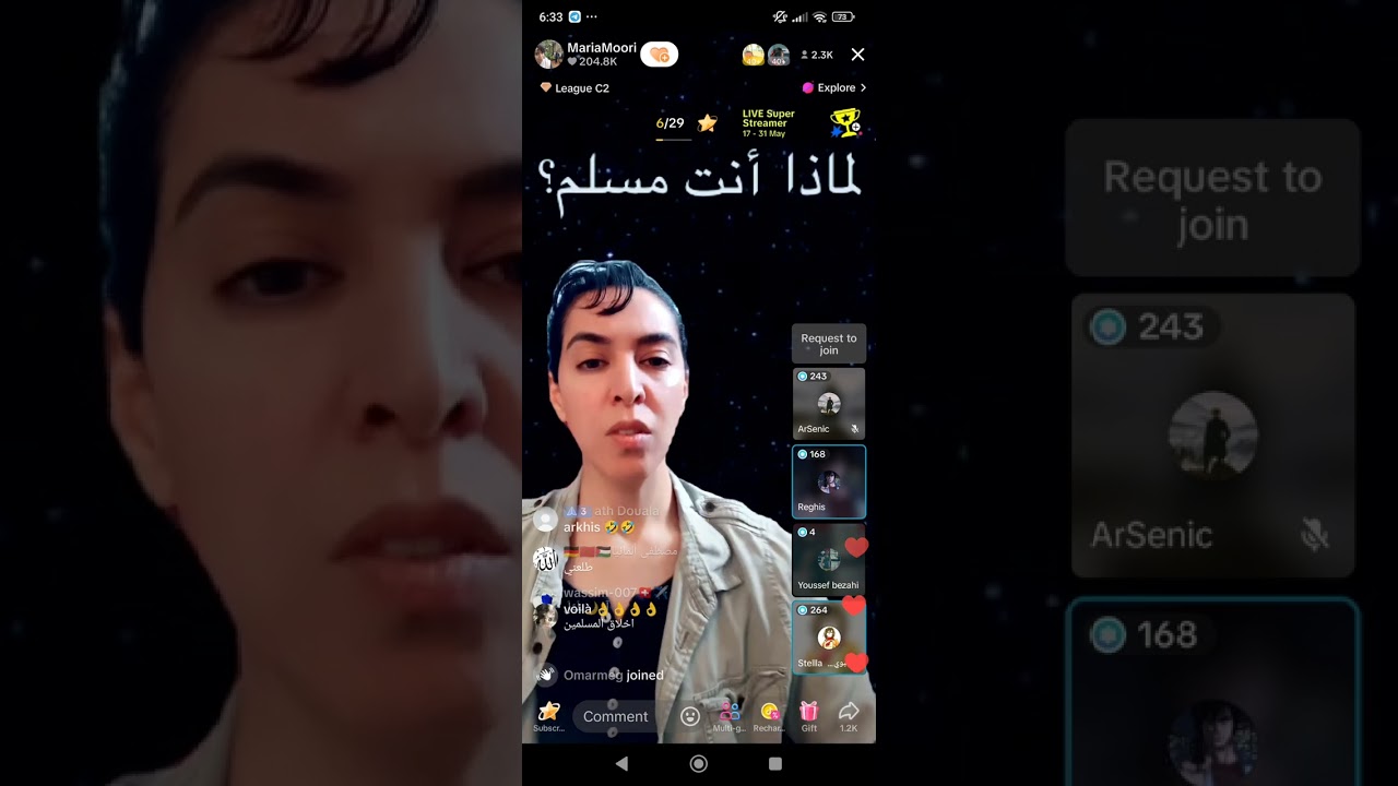 محمد رغيس لايف تيك توك مع الملحدة ماريا موري - Mohamed Reghis Live TikTok avec Maria Moori
