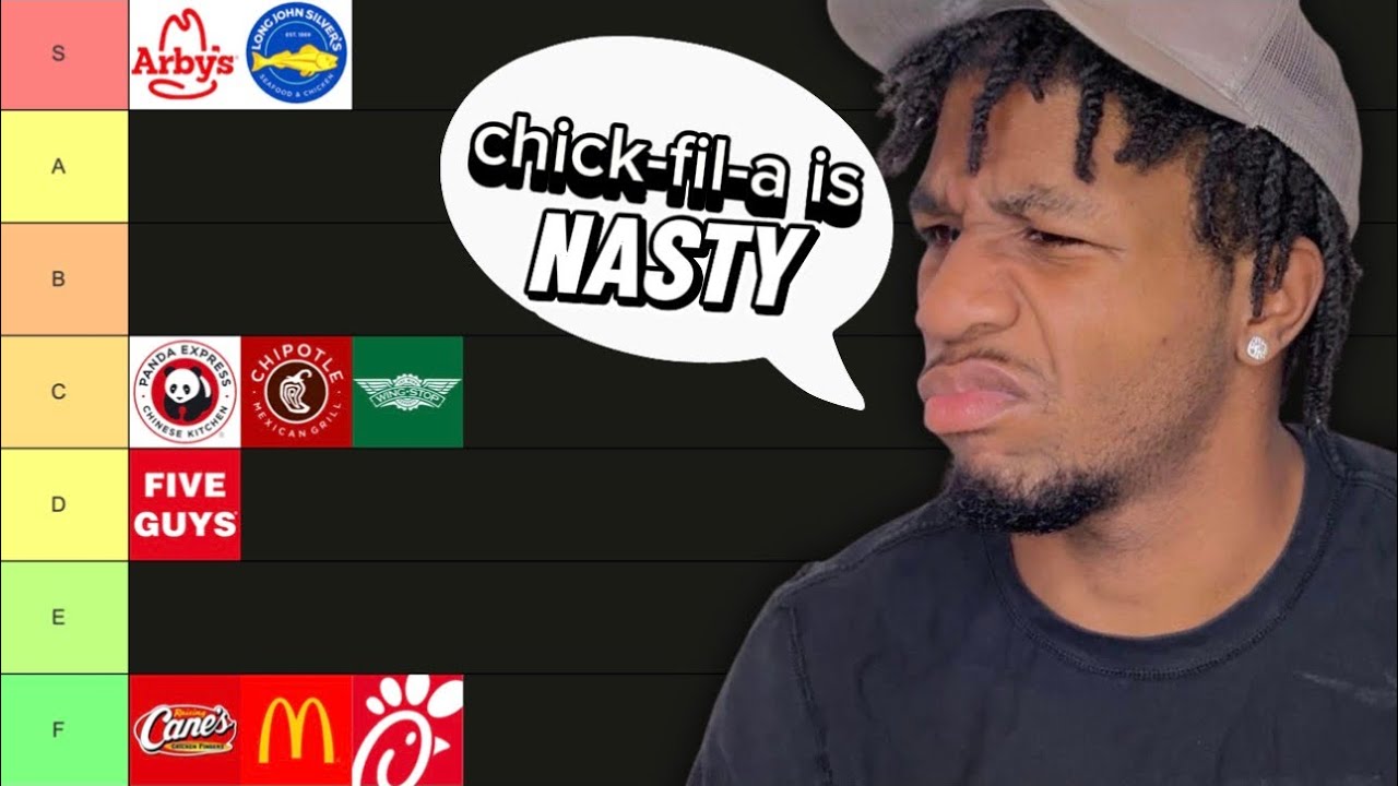 I Created The BEST FAST FOOD Tier List On Youtube...