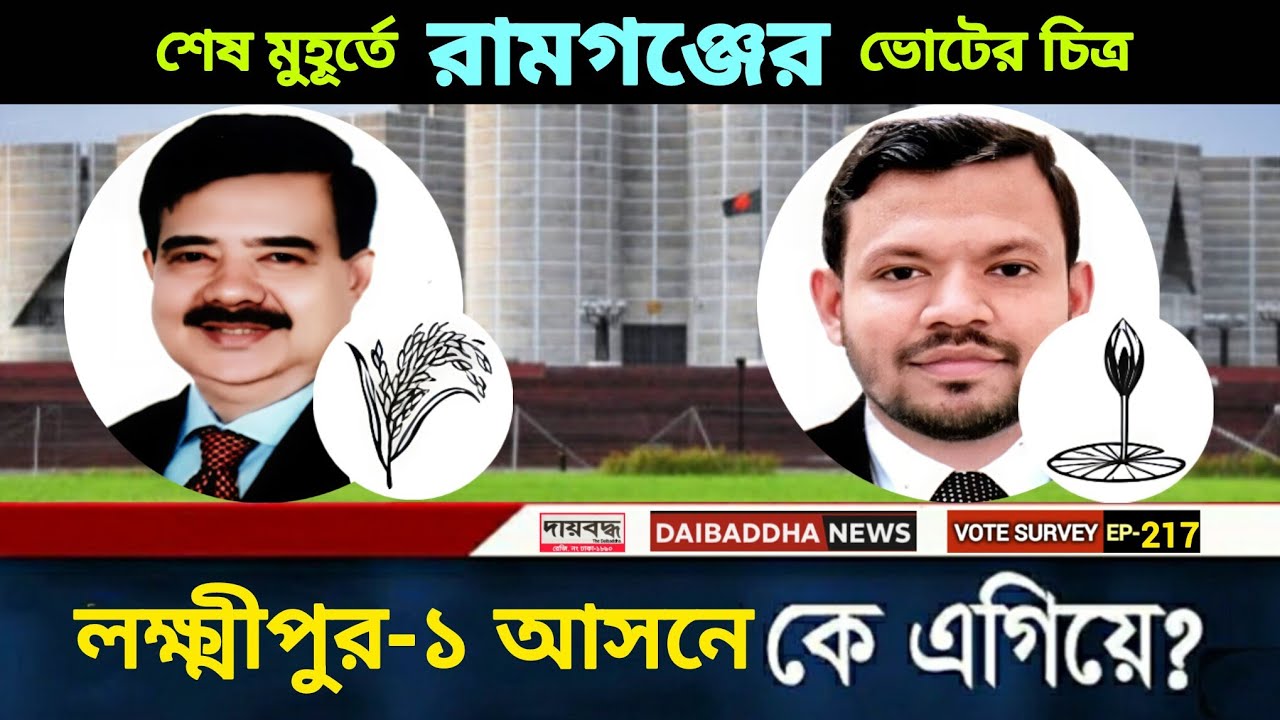 615- শেষ মুহূর্তে লক্ষ্মীপুর-১ (রামগঞ্জ) আসনে কে এগিয়ে? ধানের শীষ/শাপলা কলি | V S-EP-217 | Daibaddha