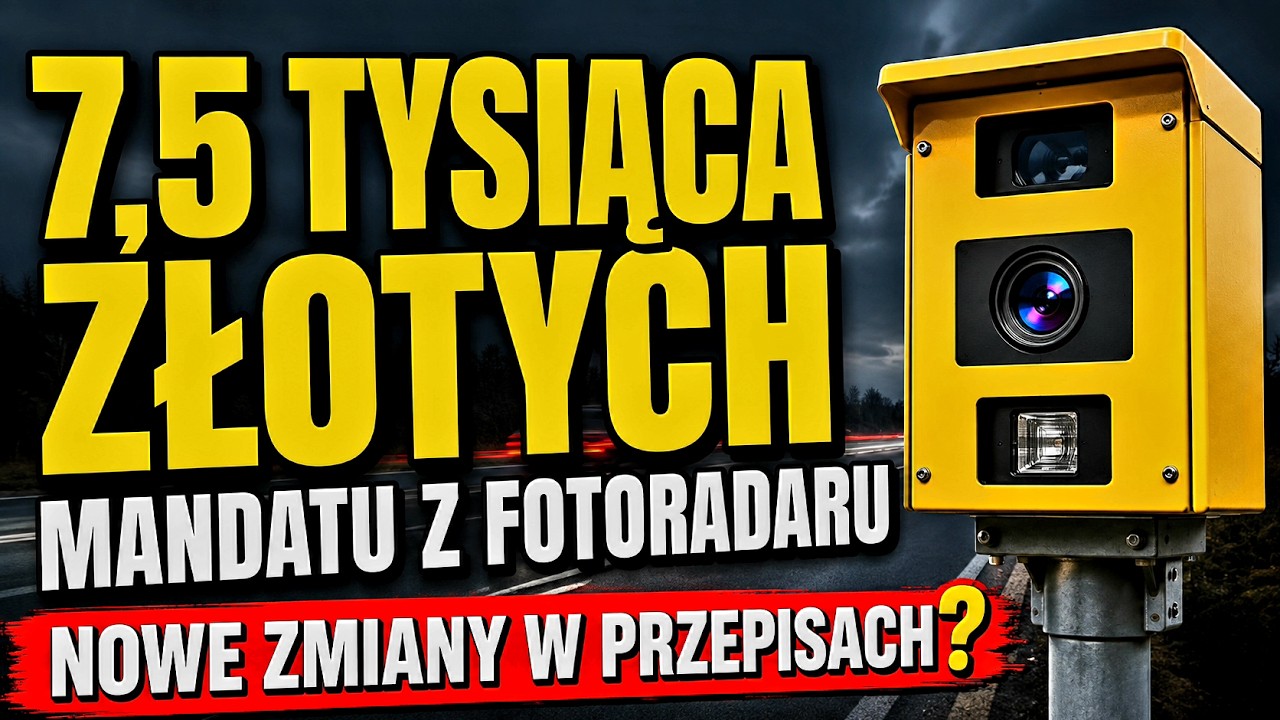 NOWE PRZEPISY do 7500 zł MANDATU z FOTORADARU?