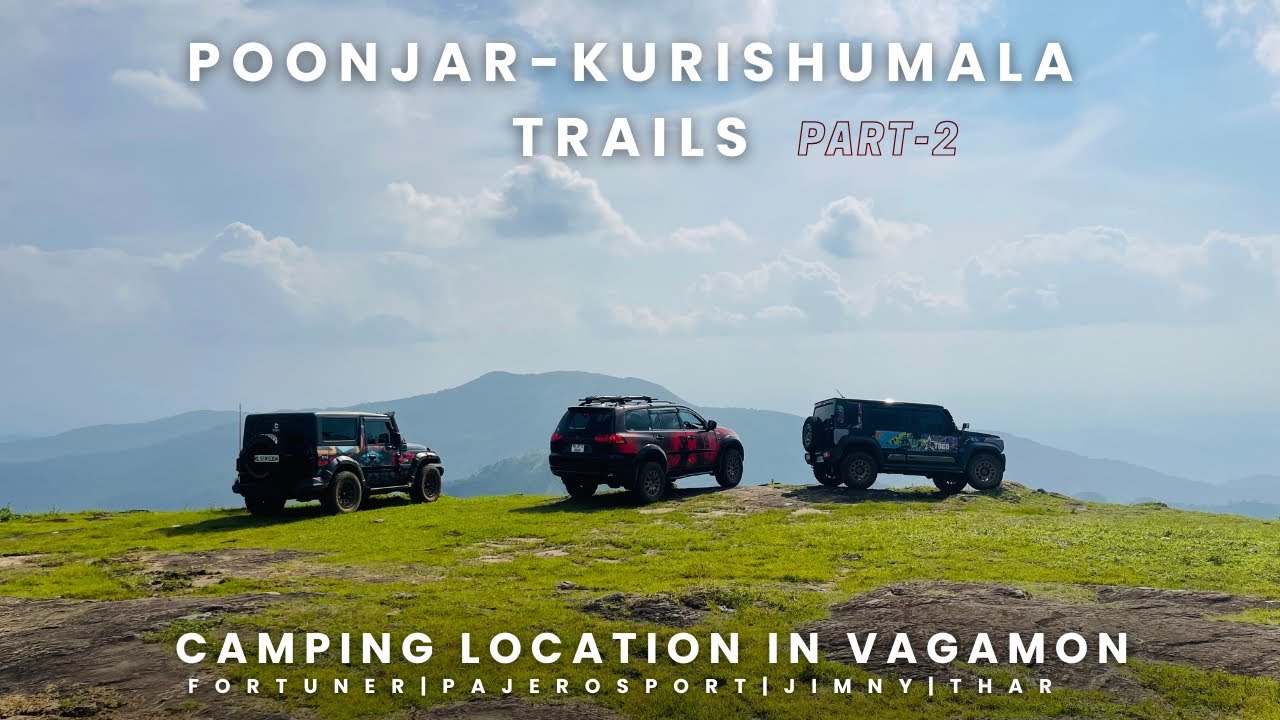 Poonjar Kurishumala Offroad Trails Part-2 | FunDrive Fortuner V/S Pajero Sport V/S Jimny V/S Thar 