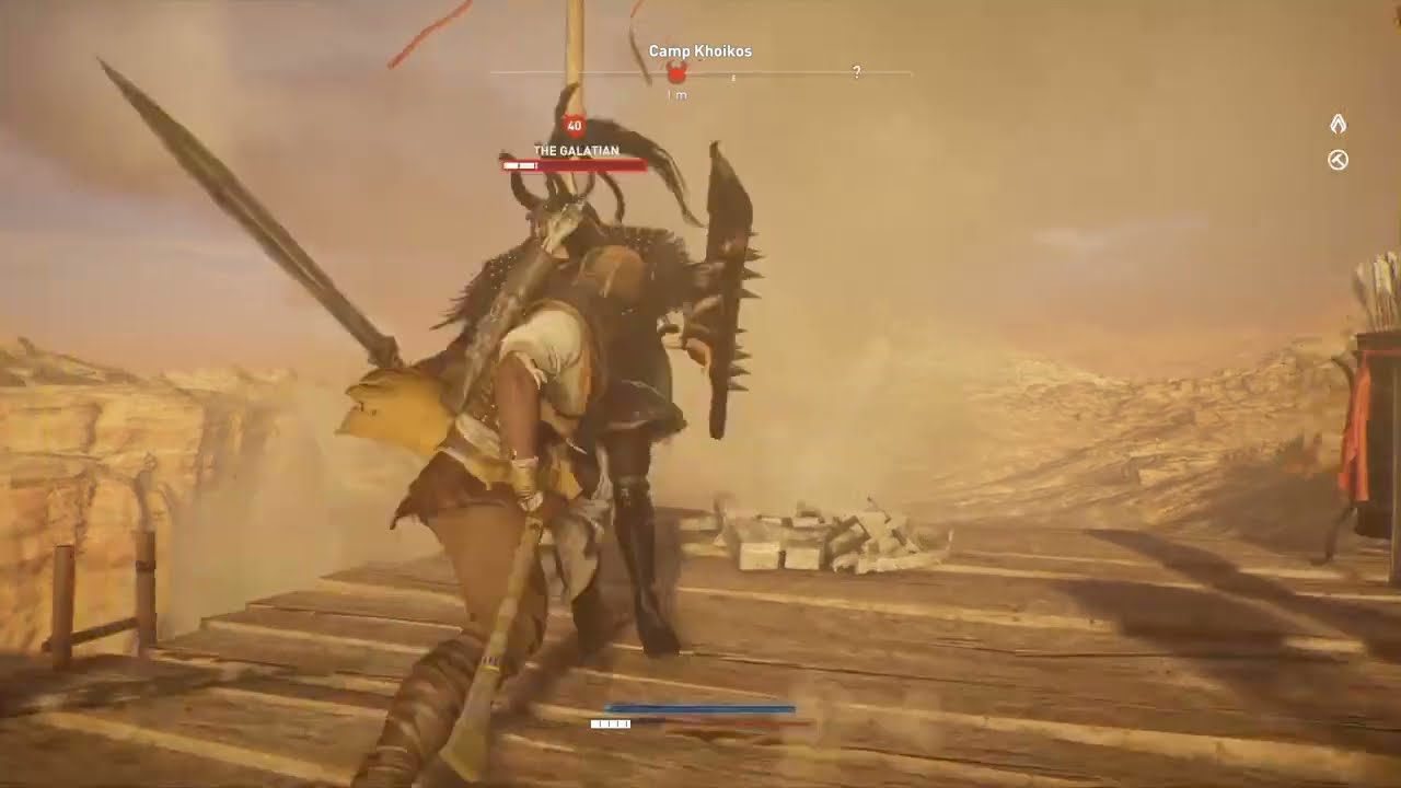 LvL 36 vs 2 LvL 40 Phylakes (Nightmare Difficulty) - Assassin's Creed Origins