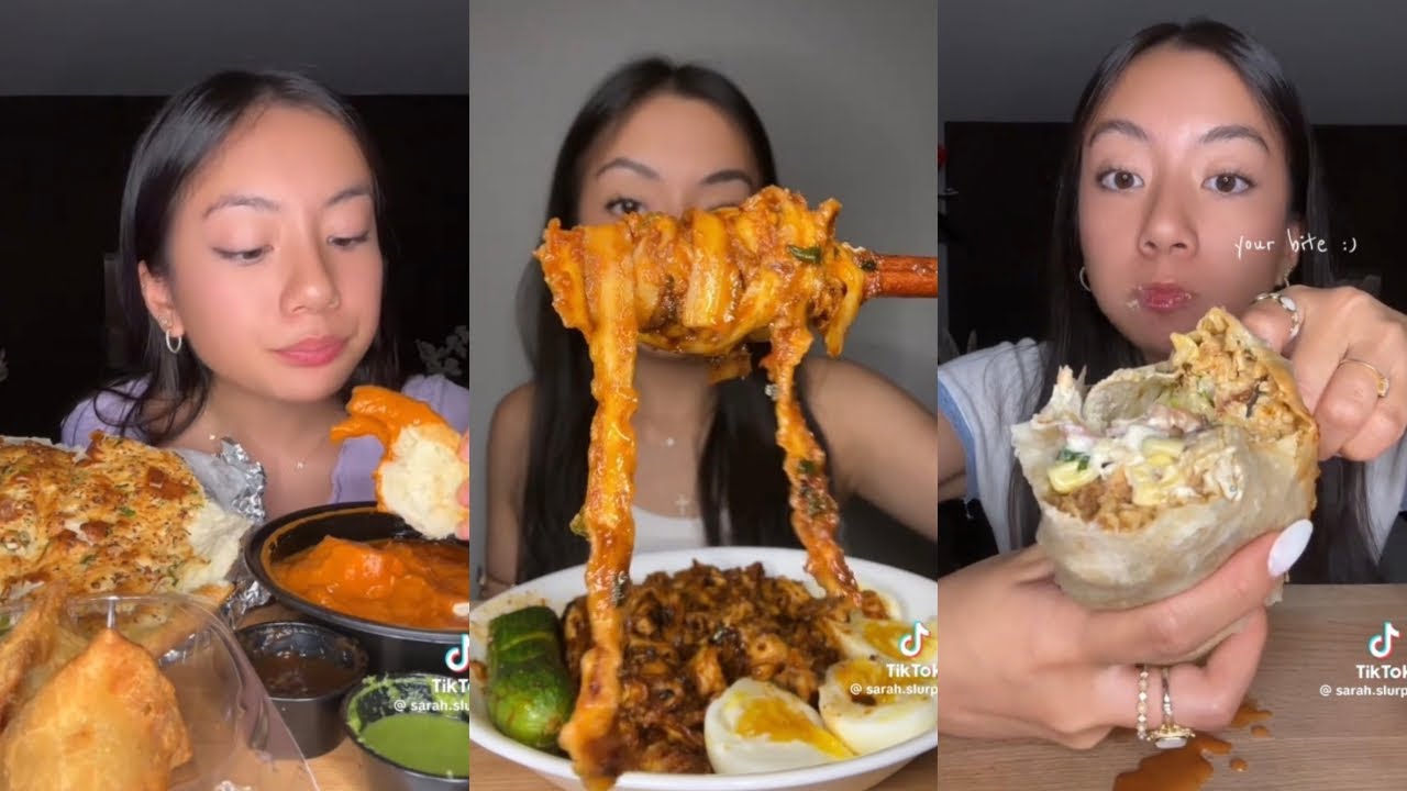 THE BEST OF @sarah.slurps TIKTOK MUKBANG!