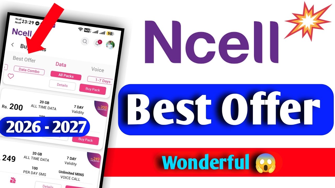 Ncell Best Offers कसरी लिनु? 2026 को Ncell Best Offers 