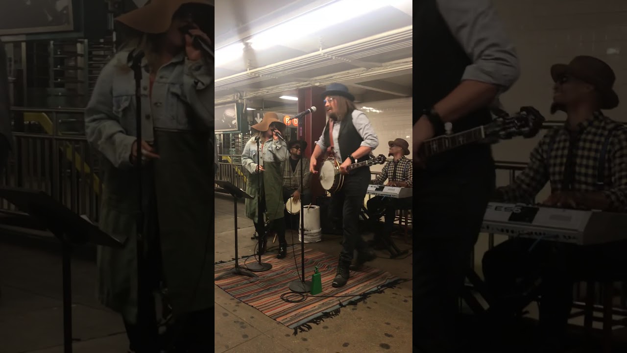 Jimmy Fallon and Christina Aguilera in Subway Station NYC June 13th