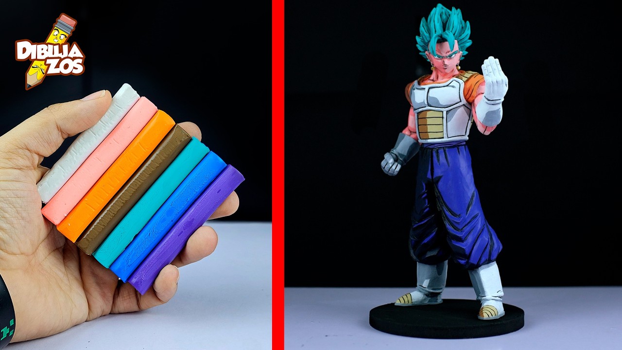 ¿ASÍ DEBIÓ SER? 🤯 | HICE UNA ESCULTURA DE VEGETTO BLUE CON PLASTILINA ESCOLAR