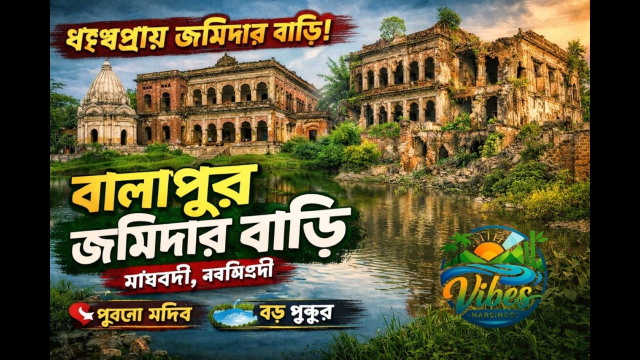 Balapur Nabin Chandra Zamindar Bari | Narsingdi Vibes | Cinematic Drone View | Bangladesh History