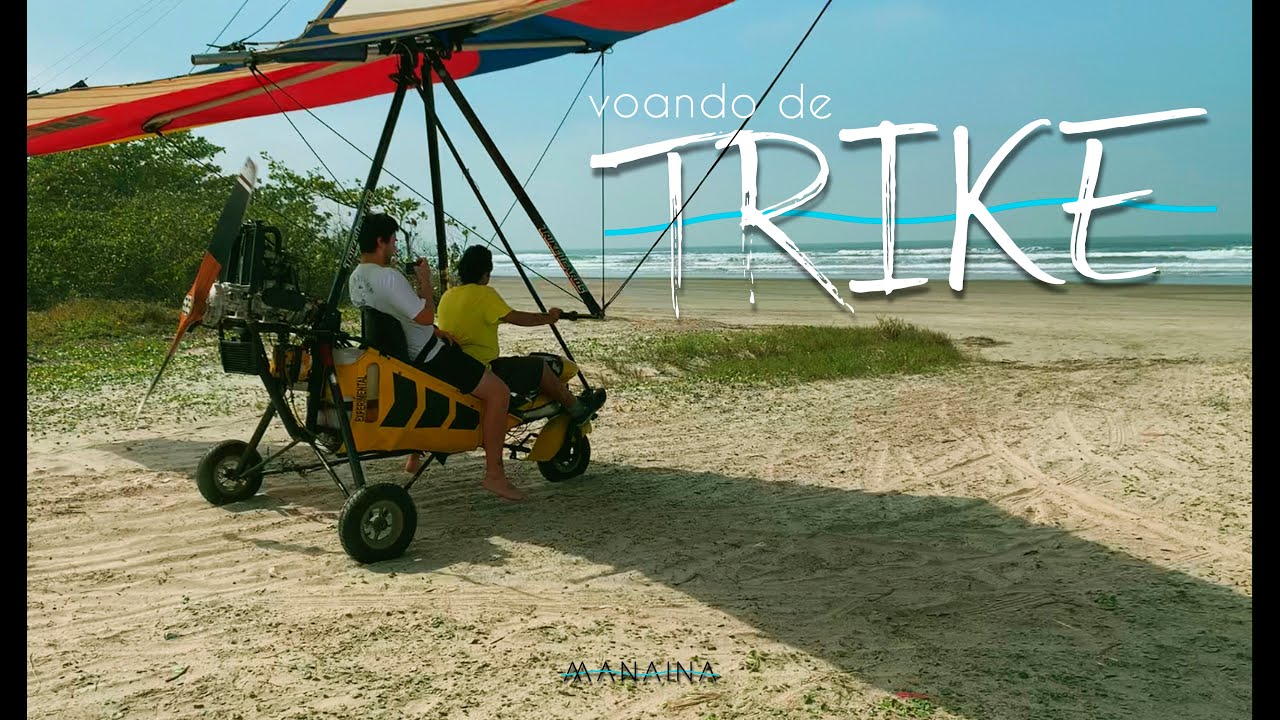 Voando de TRIKE na Praia a Asa Delta com Motor | MANAINA