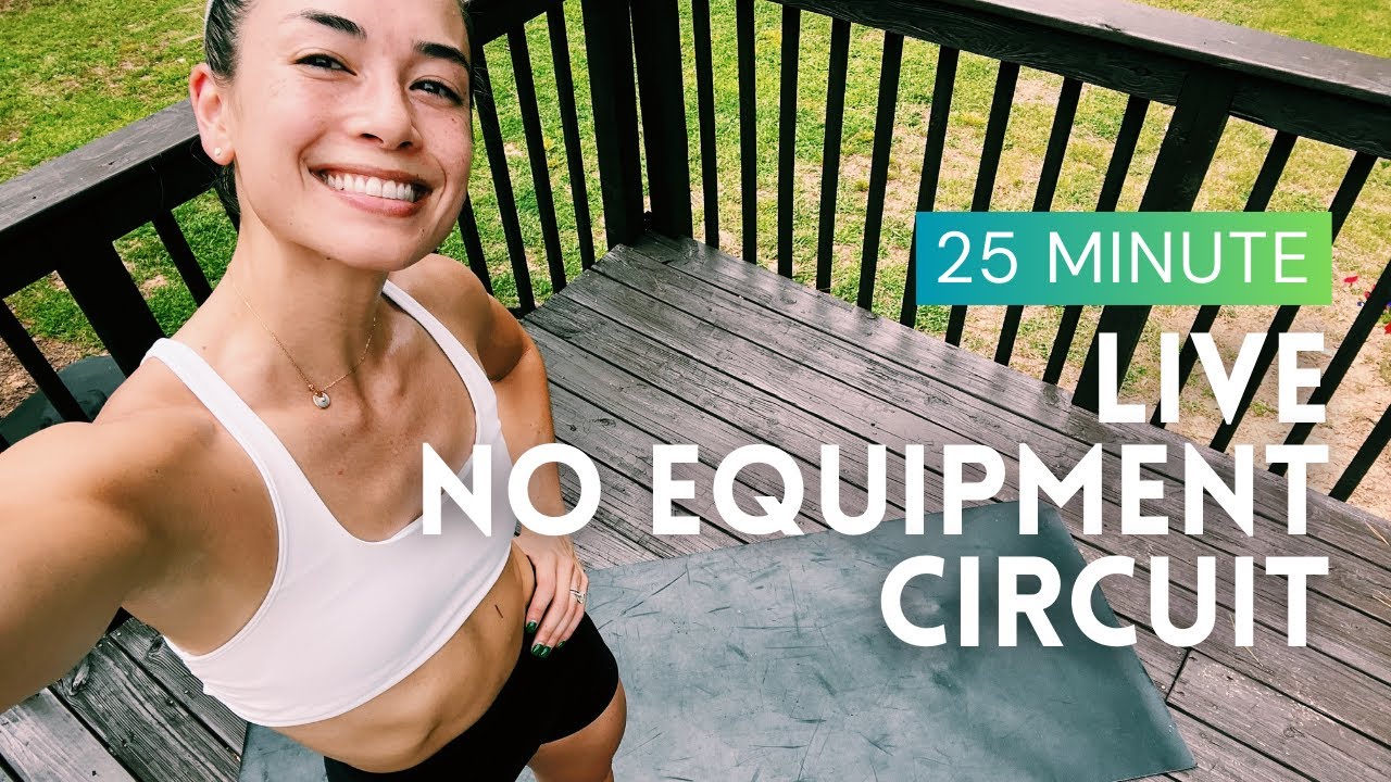 25 MINUTE NO EQUIPMENT + NO JUMPING LIVE WORKOUT