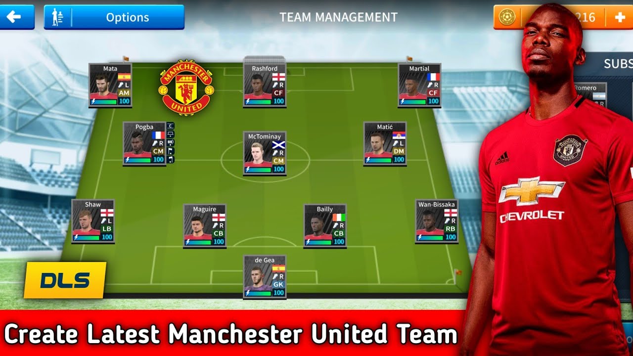 How To Create Latest Manchester United Team In Dream League Soccer 2019