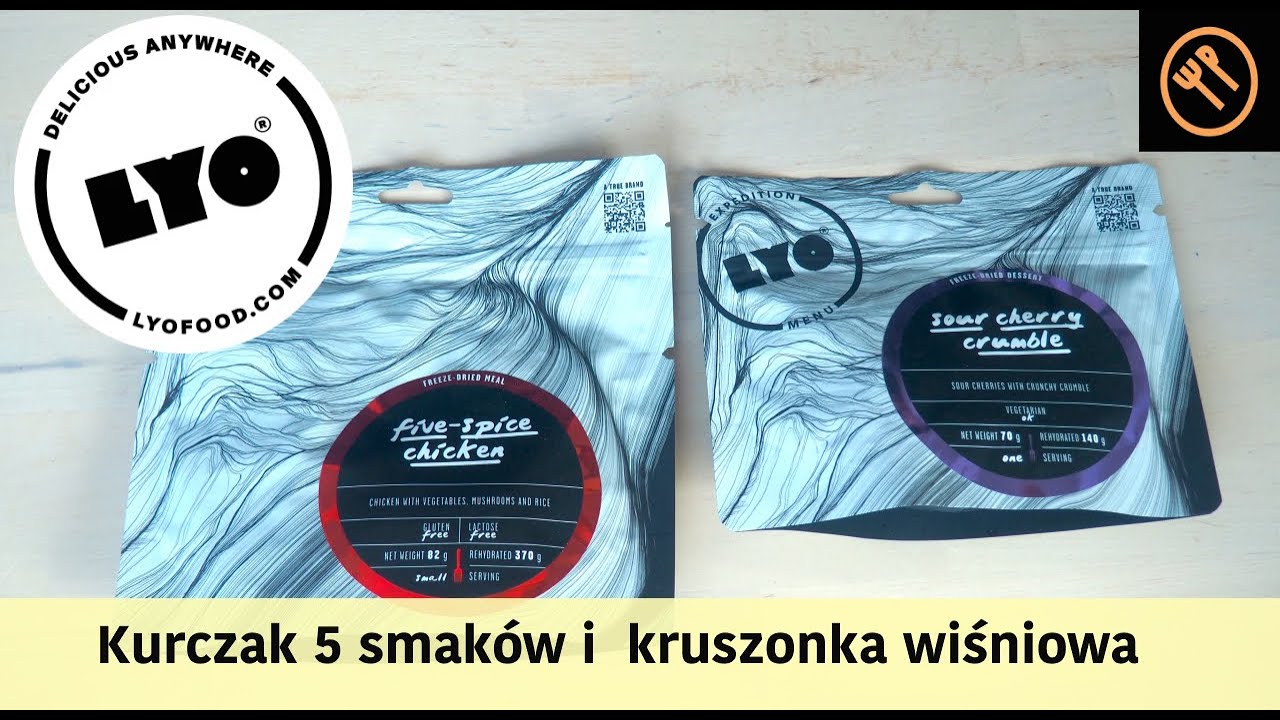LYOFOOD kurczak 5 smak&oacute;w i kruszonka wiśniowa